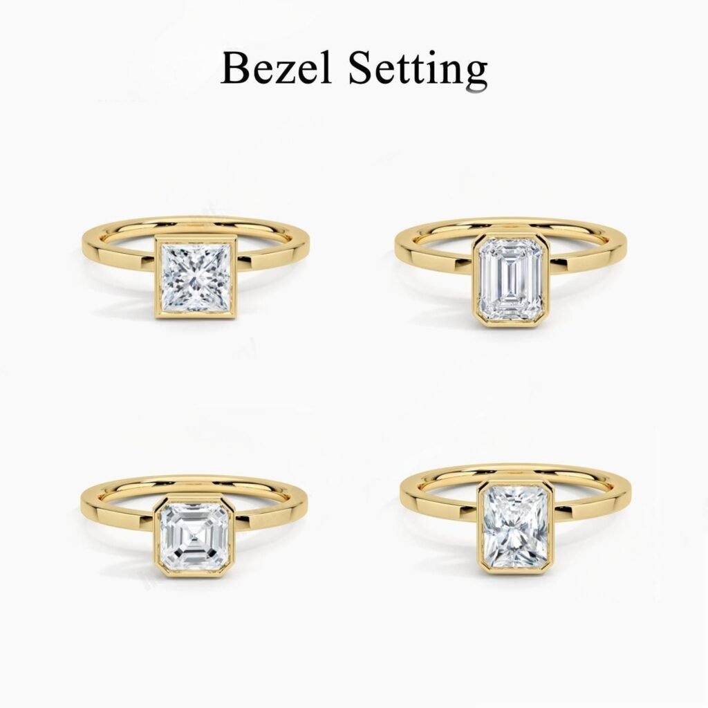 0.8/1CT-s925 silver with moissanite wedding band plain band ring gold color