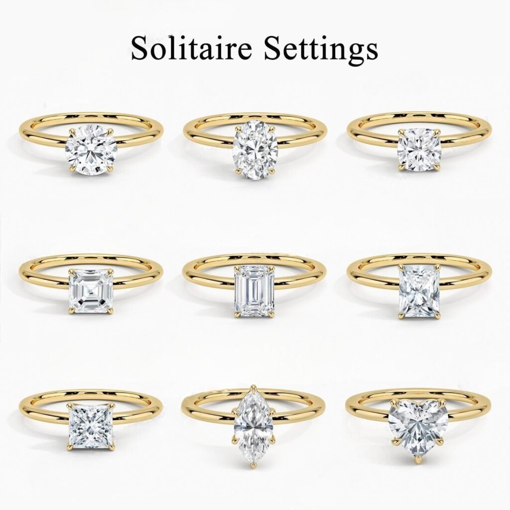 0.8/1CT-s925 sterling silver with moissanite ring gold color high quality diamond ring